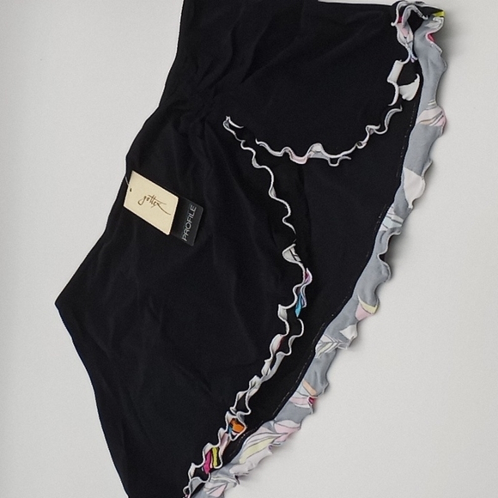 Profile by Gottex Monaco Ruffled Swim Skirt Black 20W